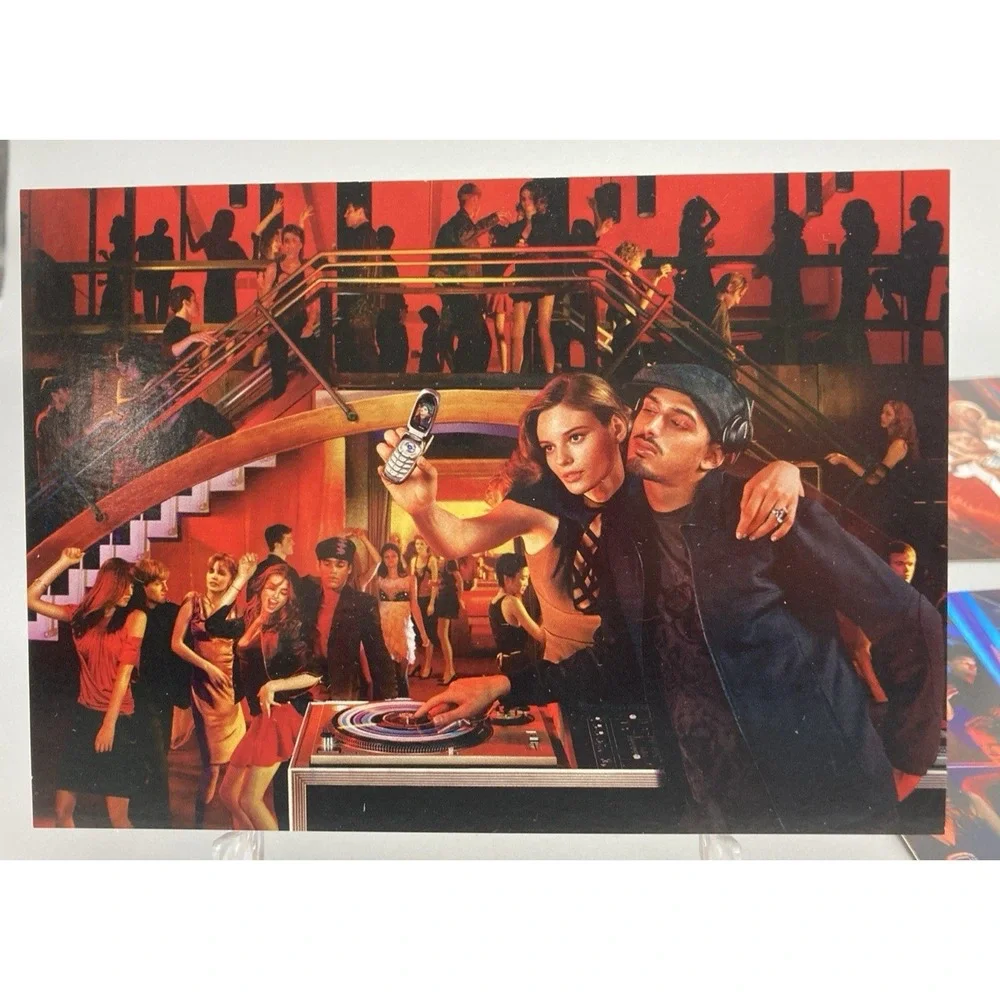Vintage 2005 flip cell phone advertising postcards Samsung club scenes Marquee